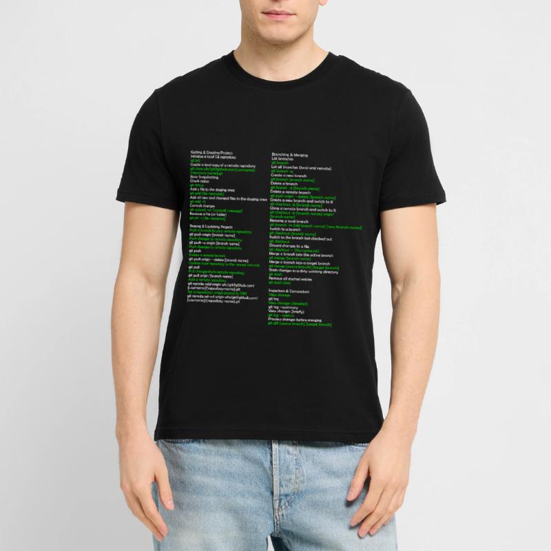 Git Commandes Commands Informaticien Student Informat T-shirt bio CRAFTER Stanley Stella Unisexe