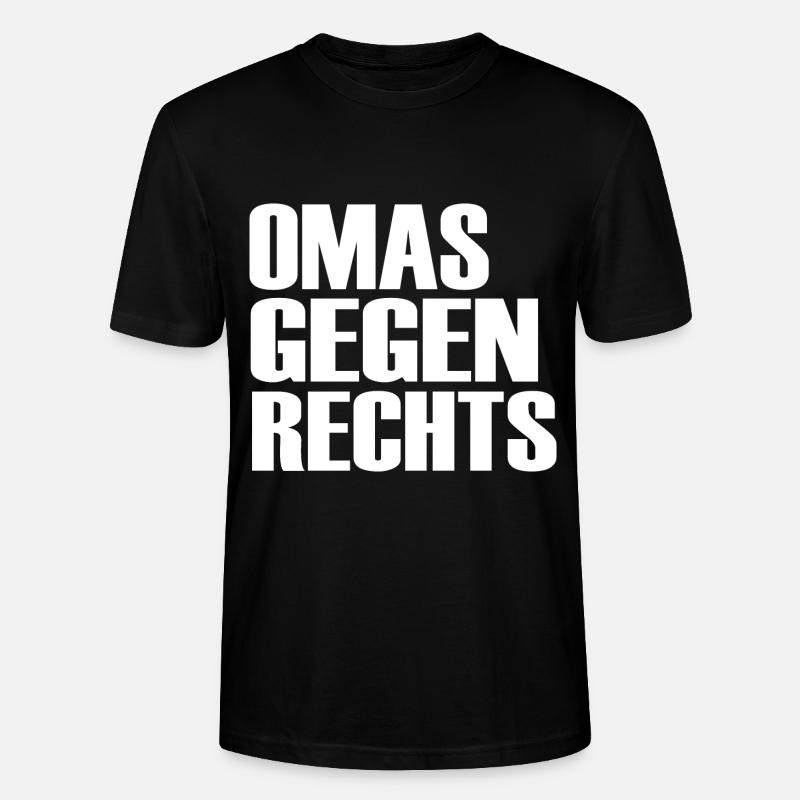 Omas gegen rechts - Stanley/Stella Unisex Bio-T-Shirt CRAFTER - Schwarz