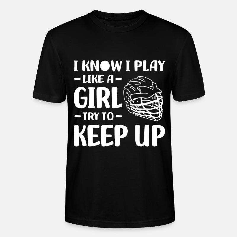 Lacrosse Spieler - Stanley/Stella Unisex Bio-T-Shirt CRAFTER - Schwarz