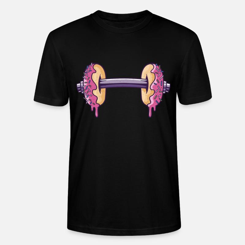 Workout mit Donuts Hantel - Stanley/Stella Unisex Bio-T-Shirt CRAFTER - Schwarz