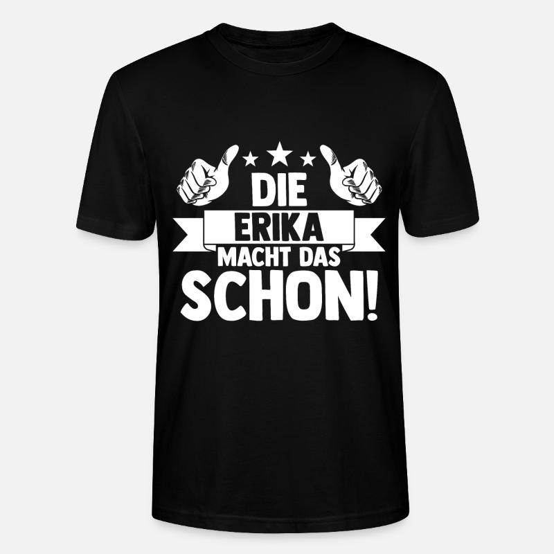 Vorname Erika - Stanley/Stella Unisex Bio-T-Shirt CRAFTER - Schwarz
