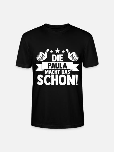 Name Paula - Stanley/Stella Unisex Bio-T-Shirt CRAFTER - Schwarz