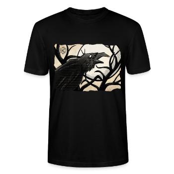 Nimmermehr ~ Kritzeltoon #06 - Stanley/Stella Unisex Bio-T-Shirt CRAFTER - Schwarz - Vorne - Alina (178cm) & Michal (187cm)