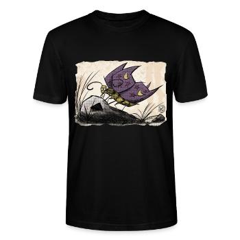 Friedolin Finsterfalter ~ Kritzeltoon #04 - Stanley/Stella Unisex Bio-T-Shirt CRAFTER - Schwarz - Vorne - Alina (178cm) & Michal (187cm)
