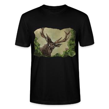 Harry Hirsch ~ Kritzeltoon #08 - Stanley/Stella Unisex Bio-T-Shirt CRAFTER - Schwarz - Vorne - Alina (178cm) & Michal (187cm)