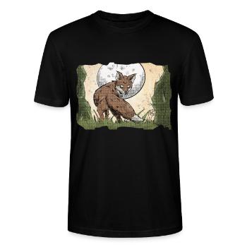 Reinecke ~ Kritzeltoon #10 - Stanley/Stella Unisex Bio-T-Shirt CRAFTER - Schwarz - Vorne - Alina (178cm) & Michal (187cm)