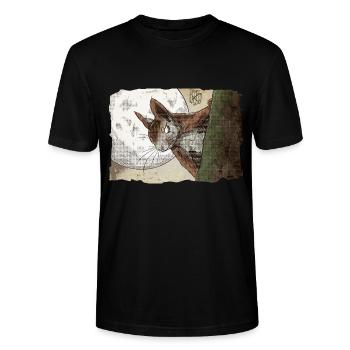 Erna Eichhörnchen Kritzeltoon #13 - Stanley/Stella Unisex Bio-T-Shirt CRAFTER - Schwarz - Vorne - Alina (178cm) & Michal (187cm)