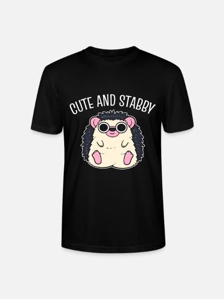 Netter Igel Tierpfleger - Stanley/Stella Unisex Bio-T-Shirt CRAFTER - Schwarz