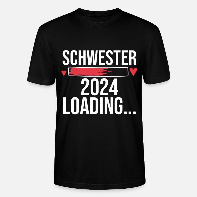 Werdende Schwester 2024 - Stanley/Stella Unisex Bio-T-Shirt CRAFTER - Schwarz