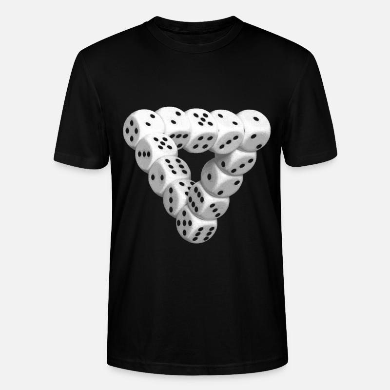 Cube Dices Cubes Illusion - T-shirt bio CRAFTER Stanley Stella Unisexe - noir
