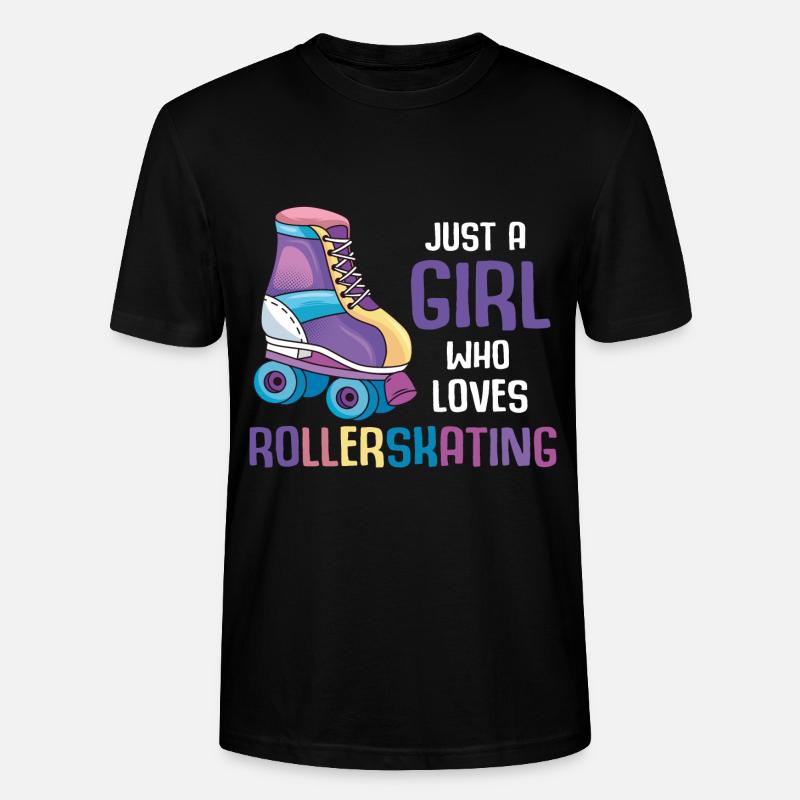 Rollerblading Mädchen Skater Inline Skating - Stanley/Stella Unisex Bio-T-Shirt CRAFTER - Schwarz