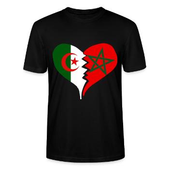 Maroc Algérie - T-shirt bio CRAFTER Stanley Stella Unisexe - noir - Devant - Alina (178cm) & Michal (187cm)