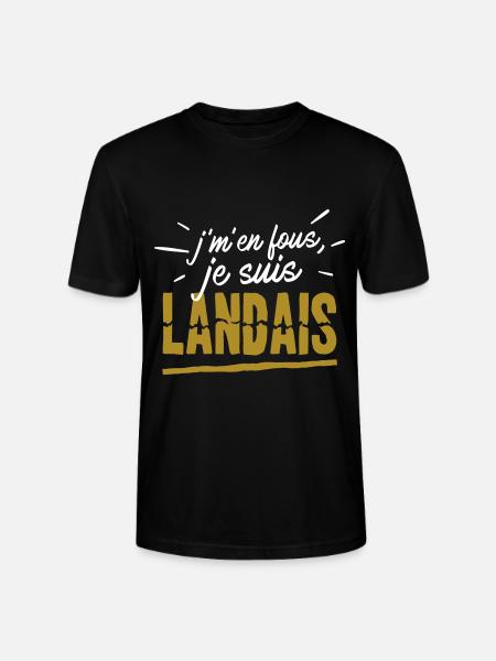Je m'en fous, je suis Landais, humour Landais 40 - T-shirt bio CRAFTER Stanley Stella Unisexe - noir