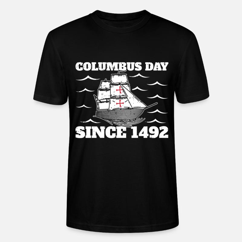 Christopher Columbus - Stanley/Stella Unisex Bio-T-Shirt CRAFTER - Schwarz