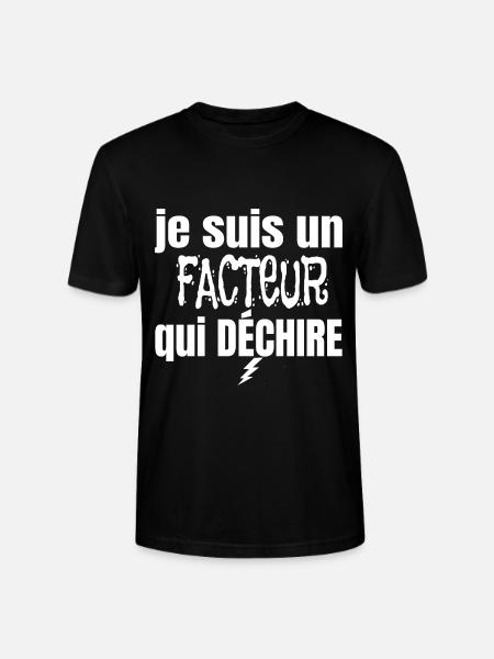 facteur qui déchire - T-shirt bio CRAFTER Stanley Stella Unisexe - noir