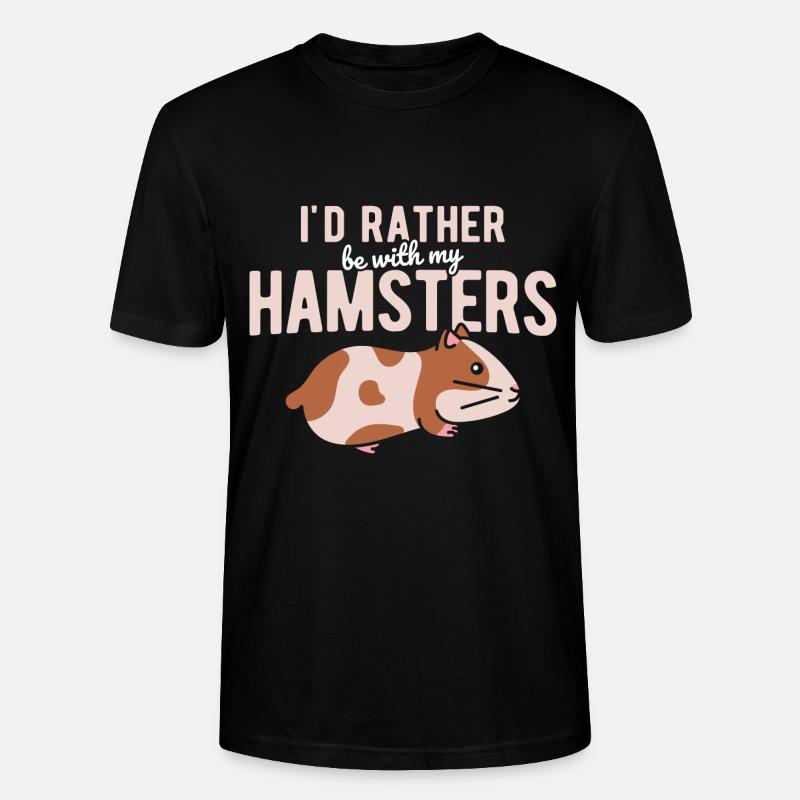 Nagetier Hamster - Stanley/Stella Unisex Bio-T-Shirt CRAFTER - Schwarz