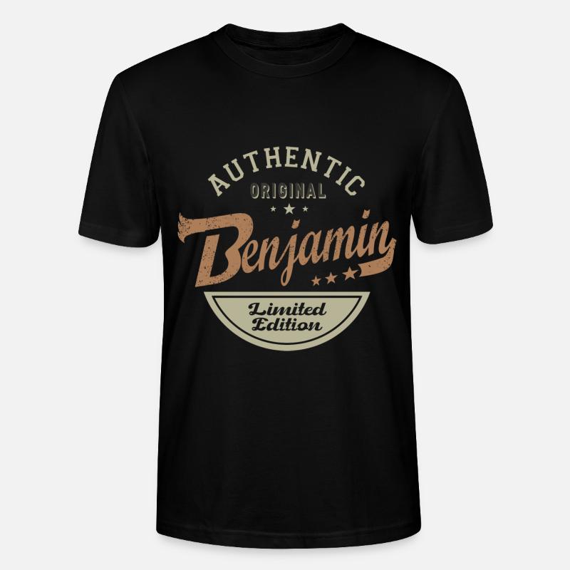 Benjamin personalized gift name benjamin - Stanley/Stella CRAFTER Unisex Organic T-Shirt - black