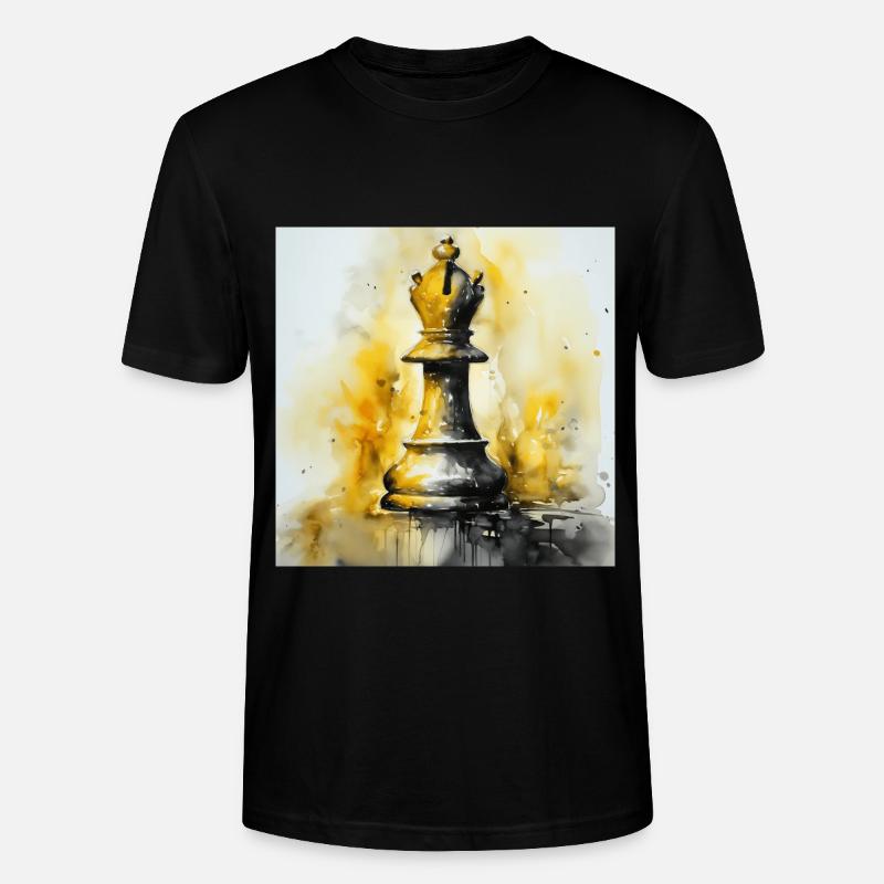 Gelber Schachläufer - Stanley/Stella Unisex Bio-T-Shirt CRAFTER - Schwarz