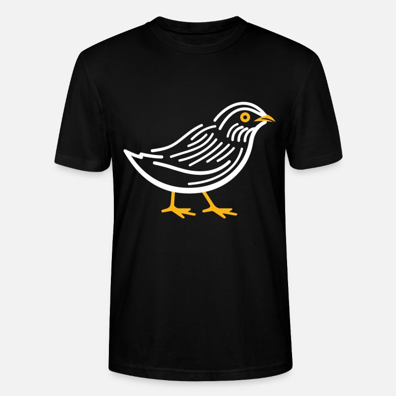 cailles petit oiseau caille - T-shirt bio CRAFTER Stanley Stella Unisexe - noir