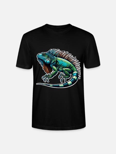 Iguana - Stanley/Stella CRAFTER Unisex Organic T-Shirt - black