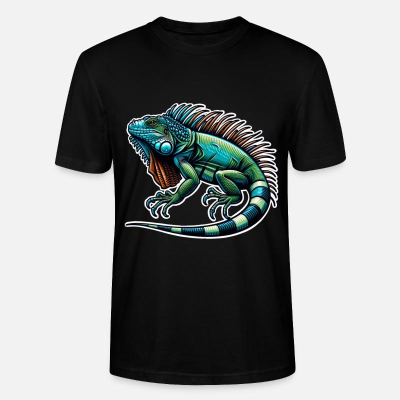 Leguan - Stanley/Stella Unisex Bio-T-Shirt CRAFTER - Schwarz