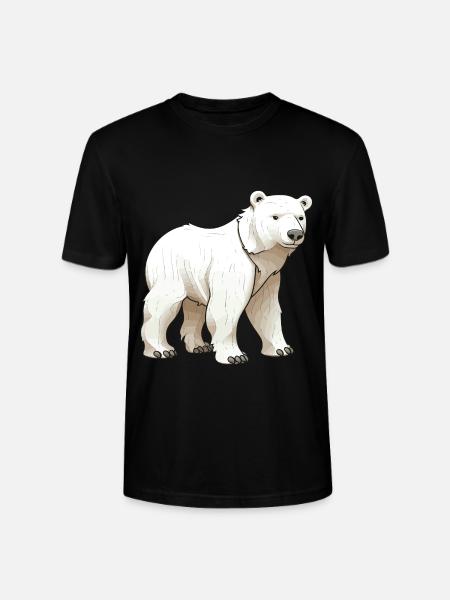 Polar Bear Animal Polar Bear - Stanley/Stella CRAFTER Unisex Organic T-Shirt - black