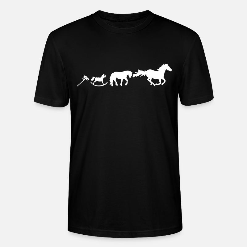 Evolution Pferd Farbwechsel - Stanley/Stella Unisex Bio-T-Shirt CRAFTER - Schwarz