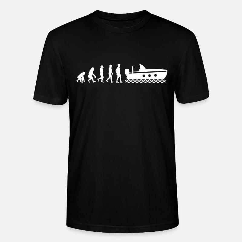 Boat Evolution - Stanley/Stella CRAFTER Unisex Organic T-Shirt - black