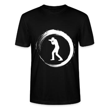 Fotograf - Stanley/Stella Unisex Bio-T-Shirt CRAFTER - Schwarz - Vorne - Alina (178cm) & Michal (187cm)