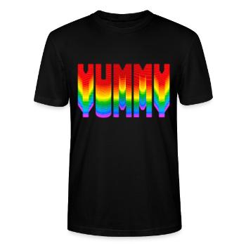 Yummy Yummy Yummy... - Stanley/Stella Unisex Bio-T-Shirt CRAFTER - Schwarz - Vorne - Alina (178cm) & Michal (187cm)