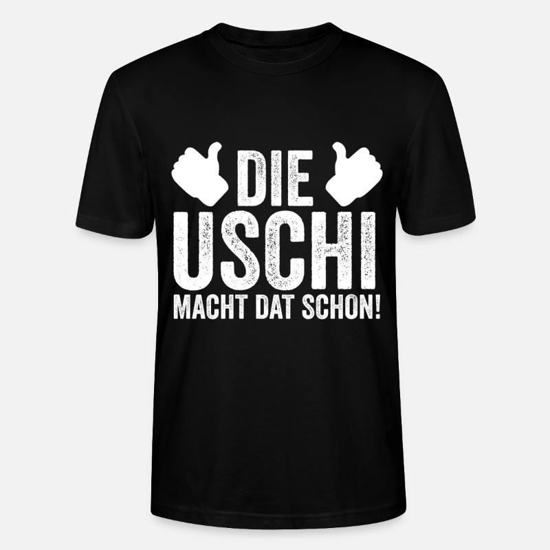 Die Uschi Macht Dat Schon - Stanley/Stella Unisex Bio-T-Shirt CRAFTER - Schwarz