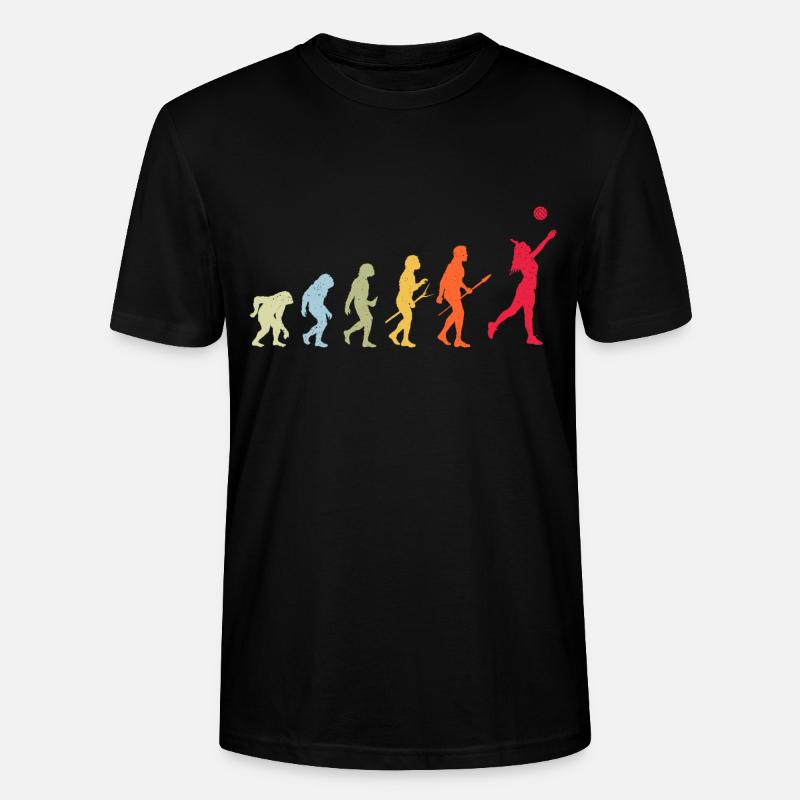 Volleyball Evolution - Stanley/Stella Unisex Bio-T-Shirt CRAFTER - Schwarz