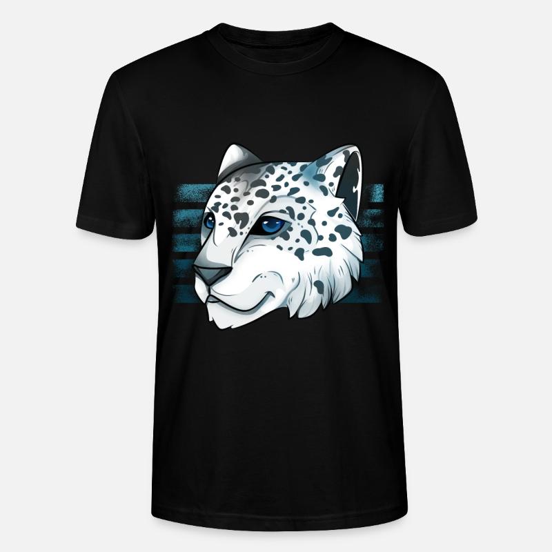 Schneeleopard - Stanley/Stella Unisex Bio-T-Shirt CRAFTER - Schwarz
