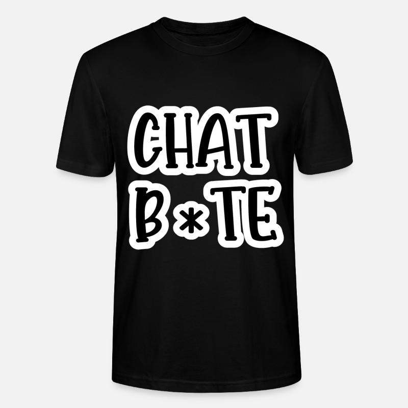 chat bite - T-shirt bio CRAFTER Stanley Stella Unisexe - noir