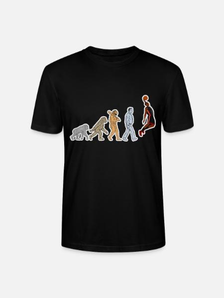 Evolution Basketball Player Grunge - Stanley/Stella CRAFTER Unisex Organic T-Shirt - black
