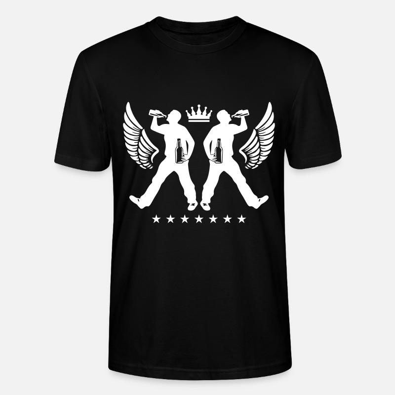 Drinking Bier Silhouette - Stanley/Stella Unisex Bio-T-Shirt CRAFTER - Schwarz