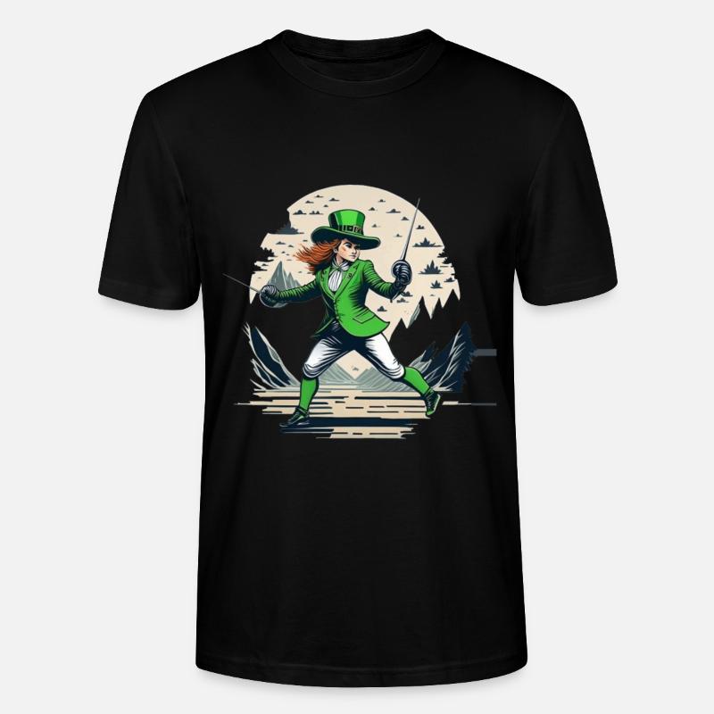 Clôture Trèfle de la Saint-Patrick - T-shirt bio CRAFTER Stanley Stella Unisexe - noir