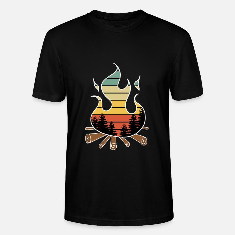 Lagerfeuer - Stanley/Stella Unisex Bio-T-Shirt CRAFTER - Schwarz