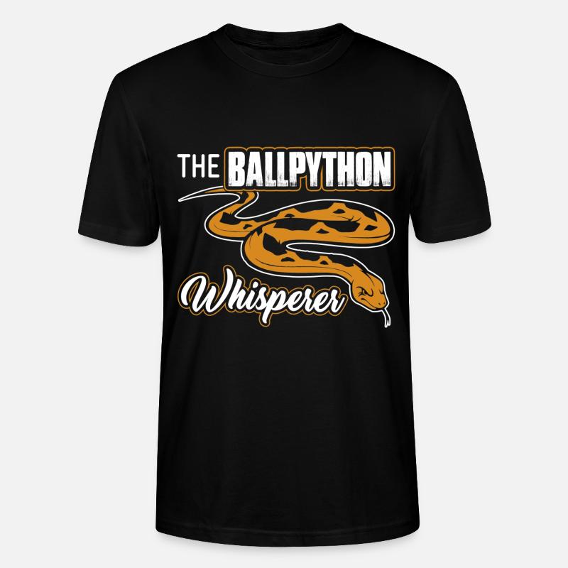 The Ball Python Whisperer - Stanley/Stella CRAFTER Unisex Organic T-Shirt - black