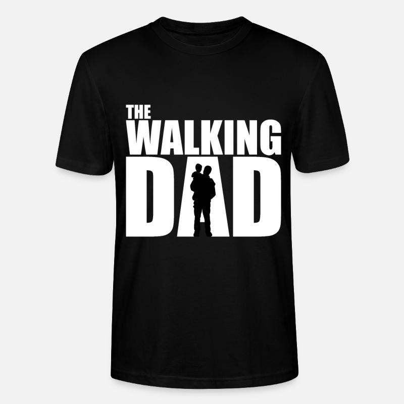 The WALKING DAD blanc - T-shirt bio CRAFTER Stanley Stella Unisexe - noir