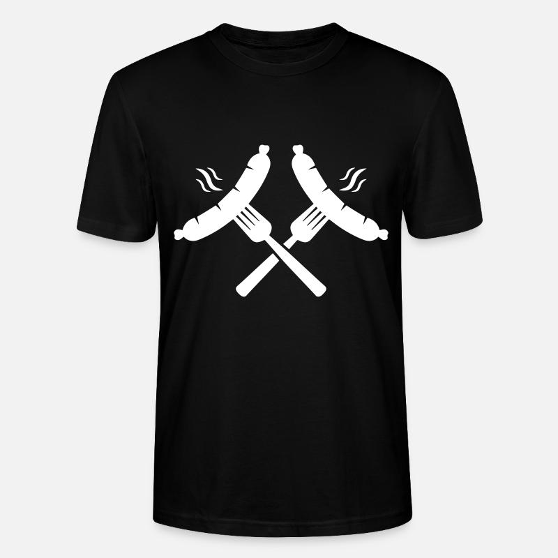 bratwurst symbol wurst - Stanley/Stella Unisex Bio-T-Shirt CRAFTER - Schwarz
