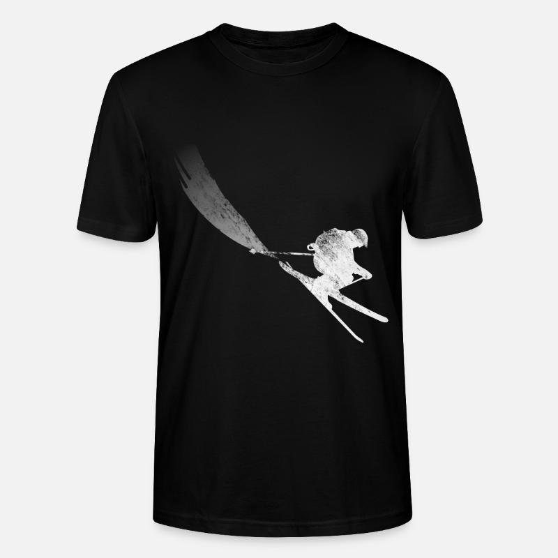 Skifahren - (33) - Stanley/Stella Unisex Bio-T-Shirt CRAFTER - Schwarz
