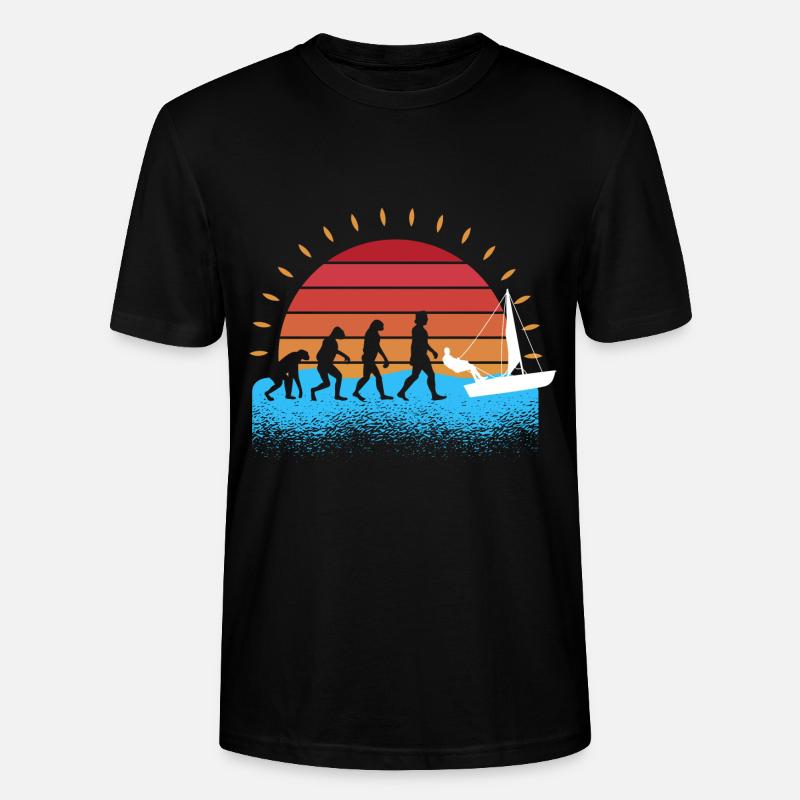 Evolution Segelboot Segler Segeln - Stanley/Stella Unisex Bio-T-Shirt CRAFTER - Schwarz