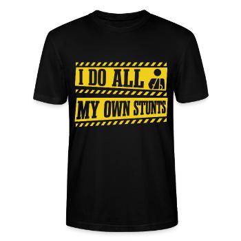 Ich mache alle meine Stunts selbst | Wiederherstellung eines gebrochenen Arms - Stanley/Stella Unisex Bio-T-Shirt CRAFTER - Schwarz - Vorne - Alina (178cm) & Michal (187cm)