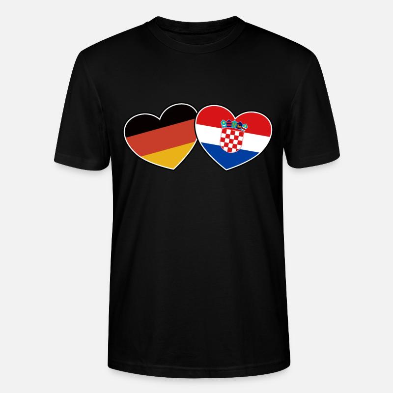 Deutsch Kroatische Freundschaft - Geschenk - Stanley/Stella Unisex Bio-T-Shirt CRAFTER - Schwarz