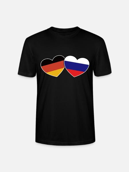 German Russian Friendship - Gift - Stanley/Stella CRAFTER Unisex Organic T-Shirt - black