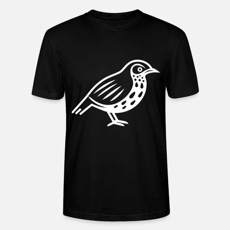 cailles petit oiseau caille - T-shirt bio CRAFTER Stanley Stella Unisexe - noir
