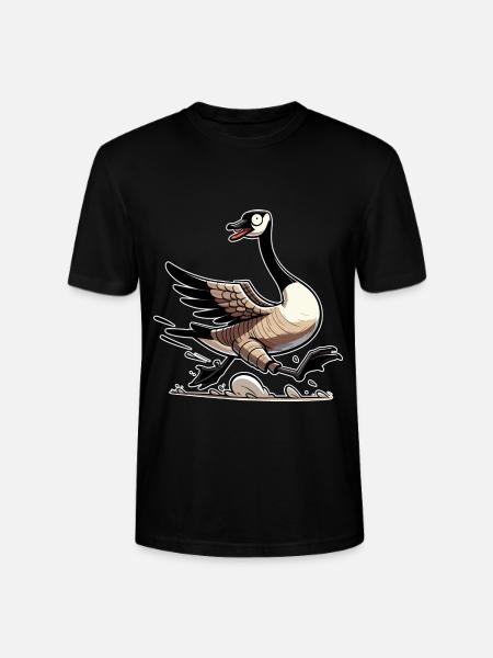 Funny Canadian Goose Meme - Stanley/Stella CRAFTER Unisex Organic T-Shirt - black