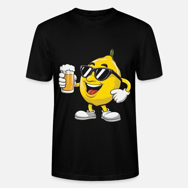 Zitrone Trinken Bier - Stanley/Stella Unisex Bio-T-Shirt CRAFTER - Schwarz