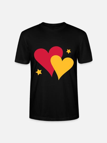 Pair of Hearts - Stanley/Stella CRAFTER Unisex Organic T-Shirt - black